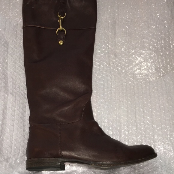 Coach Brown leather knee-high boots 9 1/2 - Picture 3 of 8